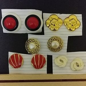 5 pairs of clip on earrings $20.00
